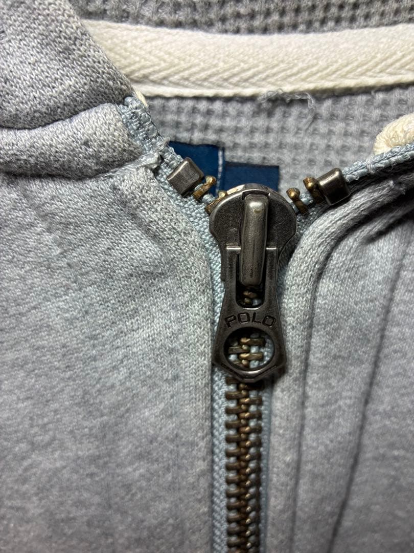 裏地サーマル仕様 ラルフローレン ジップアップパーカー L ヘビーウェイト