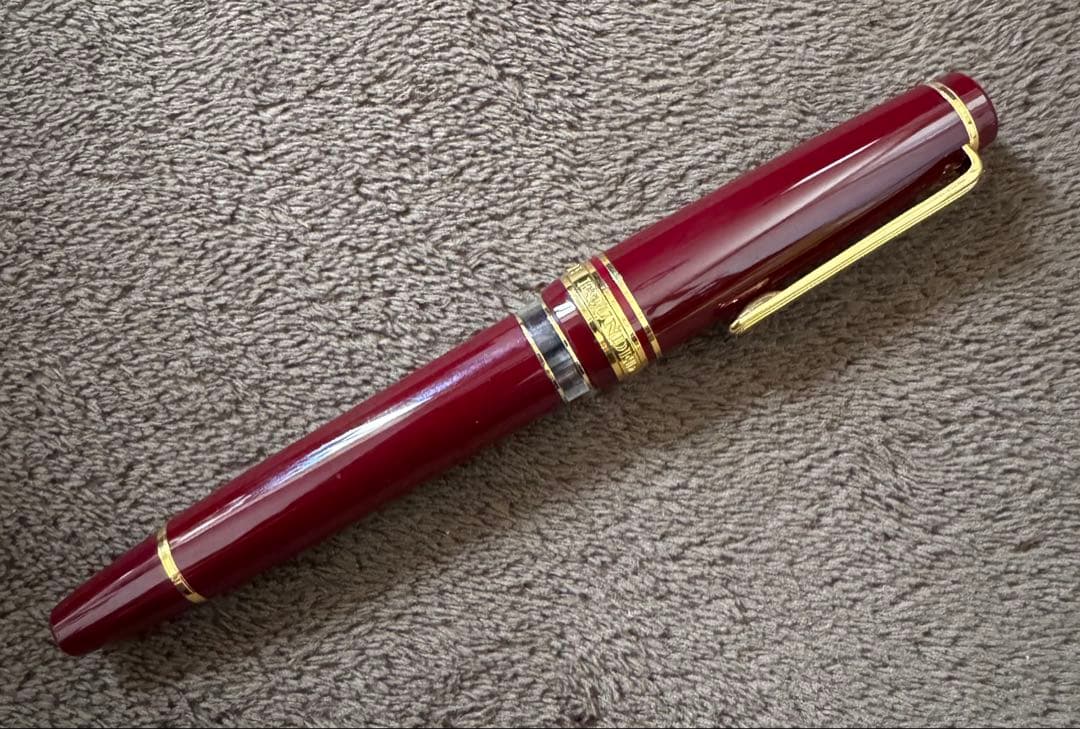 セーラー万年筆　ファウンデッド　21Kペン先　ボルドー　インク付