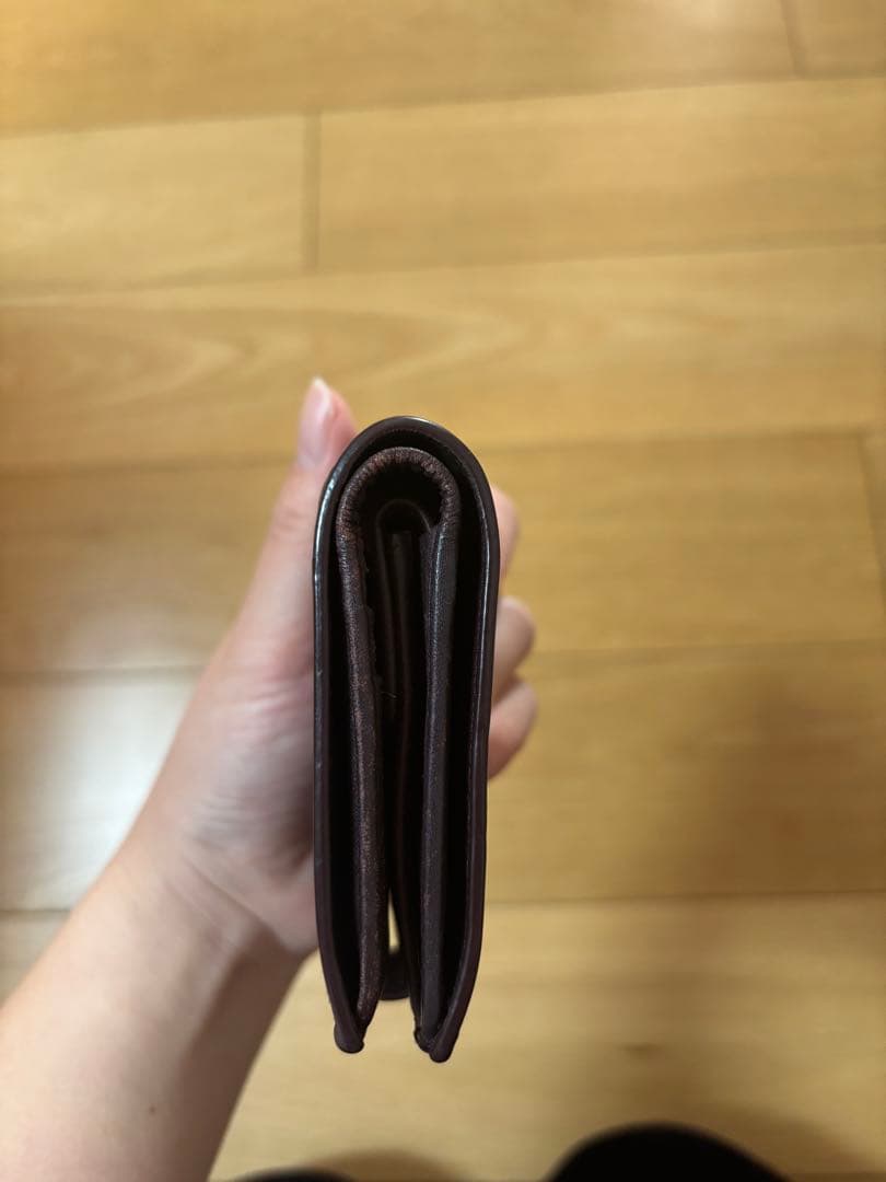 箱付きBottega Veneta 二つ折り財布 ダークブラウン