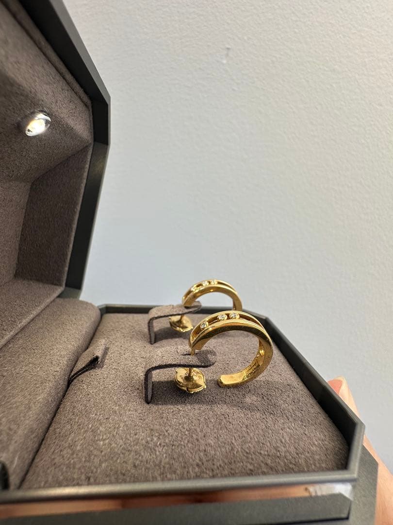 ご希望価格お申し付けくださいMESSIKA イエローゴールド ダイヤモンドピアス