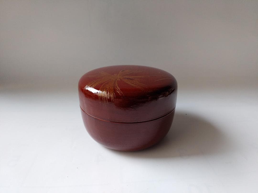 茶道具 茶器 輪島塗 撫子蒔絵 平棗 榎木盛 漆器 漆芸 共箱 共布 栞 新品