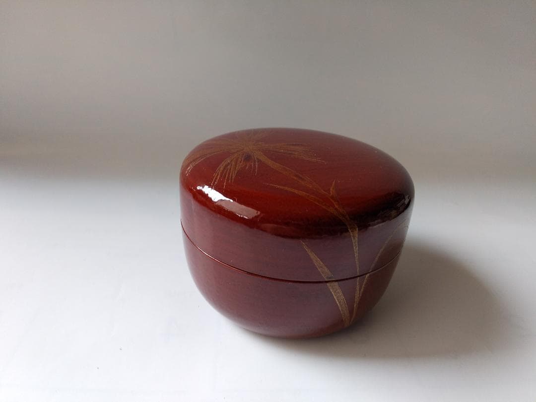 茶道具 茶器 輪島塗 撫子蒔絵 平棗 榎木盛 漆器 漆芸 共箱 共布 栞 新品