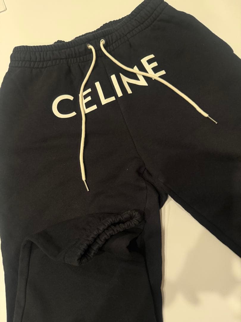 CELINE ブラック フード付きパーカー セットアップ
