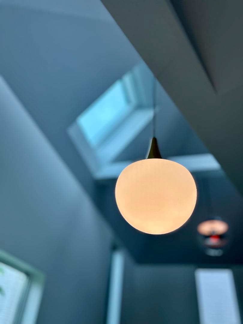 独1970年代　Limburg 真鍮とフロストガラス　ヴィンテージ・ペンダント