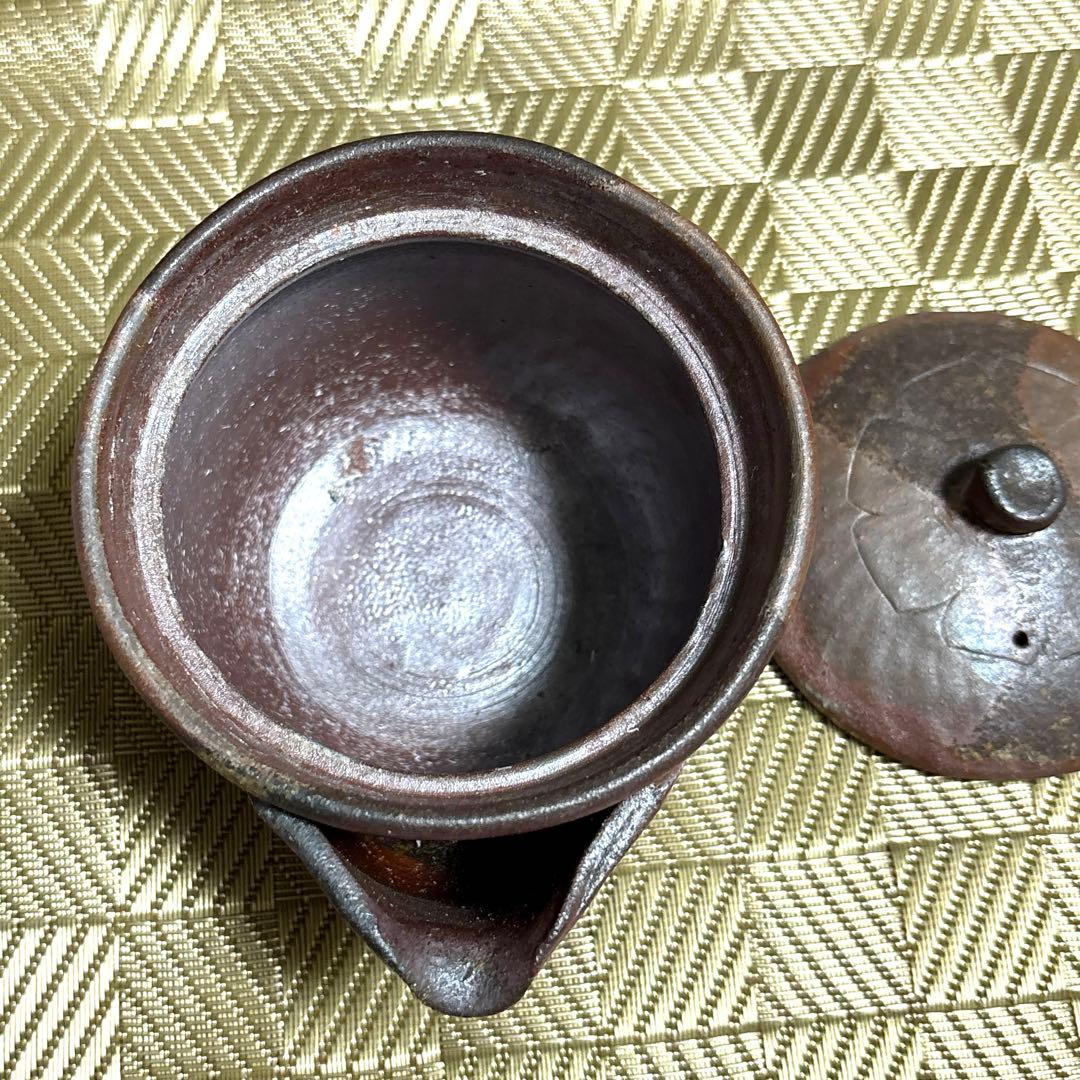 備前焼　宝瓶　急須　焼物　花