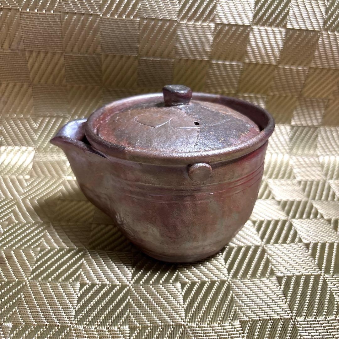 備前焼　宝瓶　急須　焼物　花