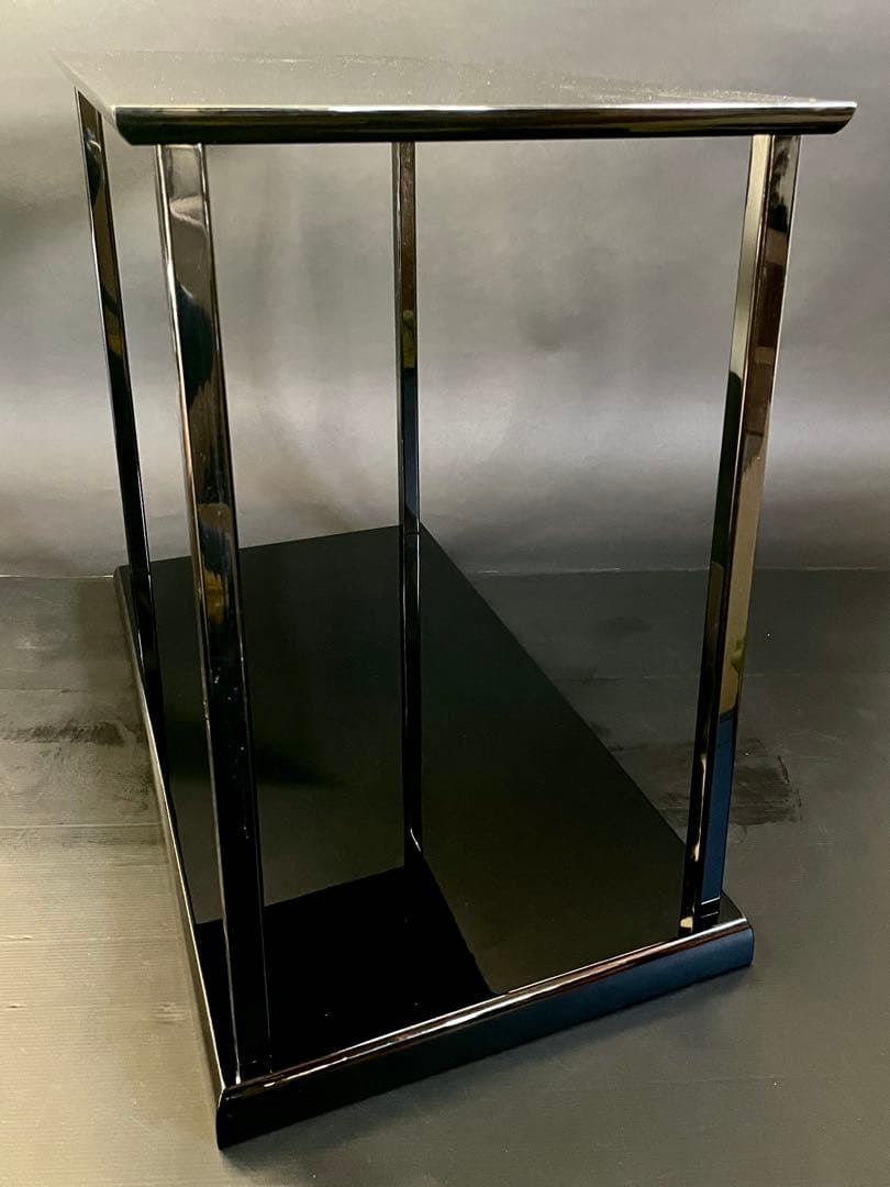 【超美品】「母」 輪島塗師 茶平 一斎 真台子 真塗 共箱 共布 (19F①)