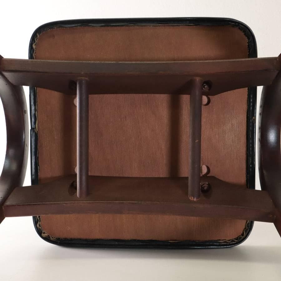 秋田木工 IDC大塚 No.202 剣持勇 スタッキングスツール 黒 PVC⑤