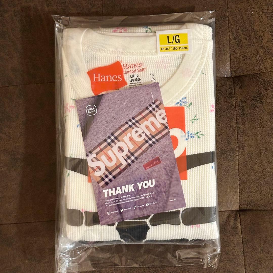 Supreme シュプリーム Hanes ヘインズ サーマル floral