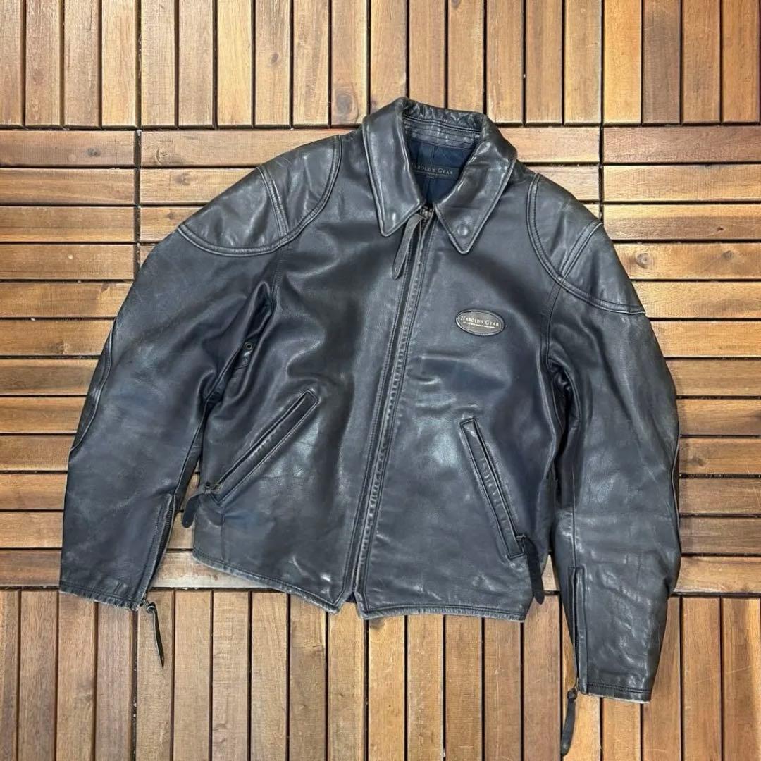 HAROLD'S GEAR レザー シングルライダース ジャケット 本革 牛皮