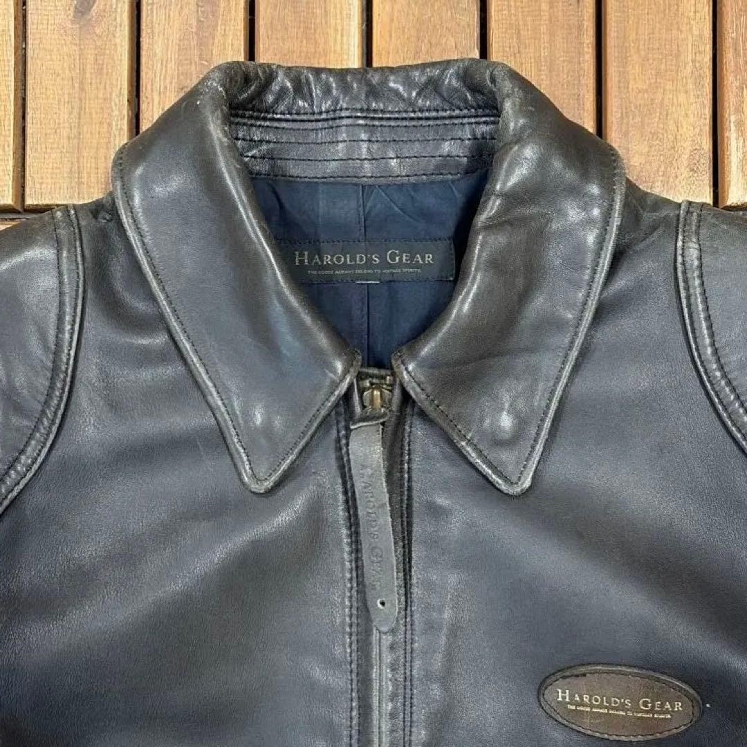 HAROLD'S GEAR レザー シングルライダース ジャケット 本革 牛皮
