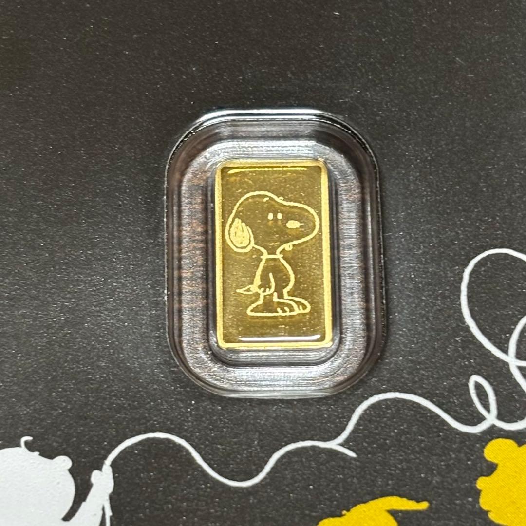【75周年限定】スヌーピー 0.5g 純金 インゴット Fine Gold