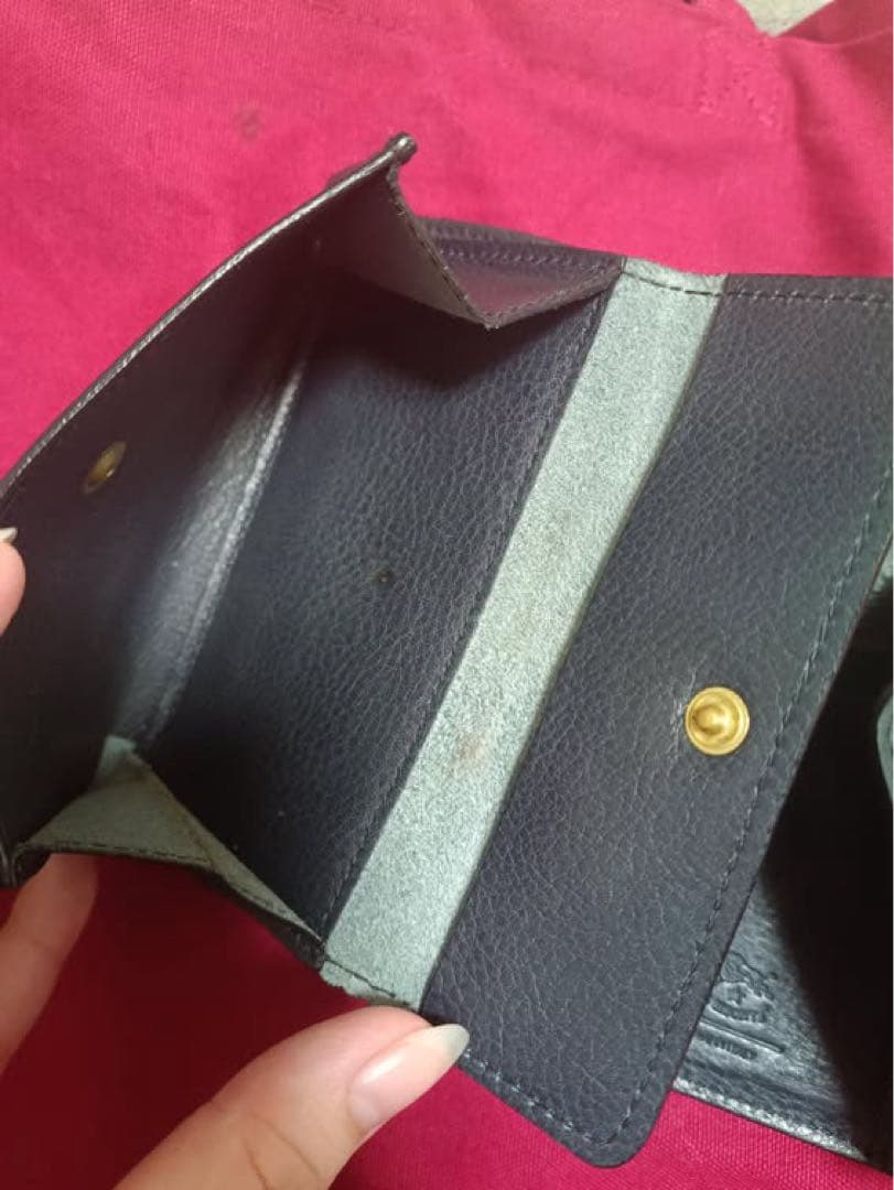 イルビゾンテ ミディアムウォレット 三つ折り財布 ネイビー