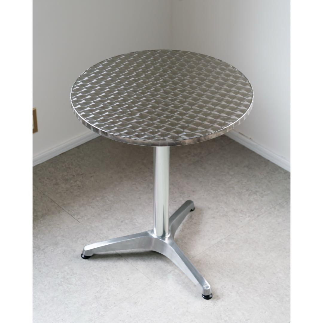 90s ヴィンテージ メタリック ラウンドテーブル ダイナー仕様 レトロモダン