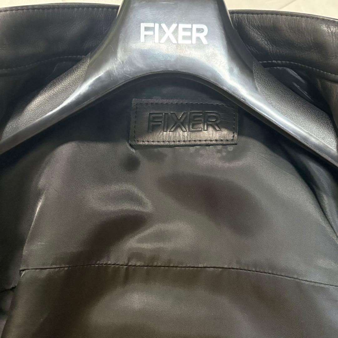 FIXER f-02 シングル ライダース ジャケット ブラック レザー 黒 2