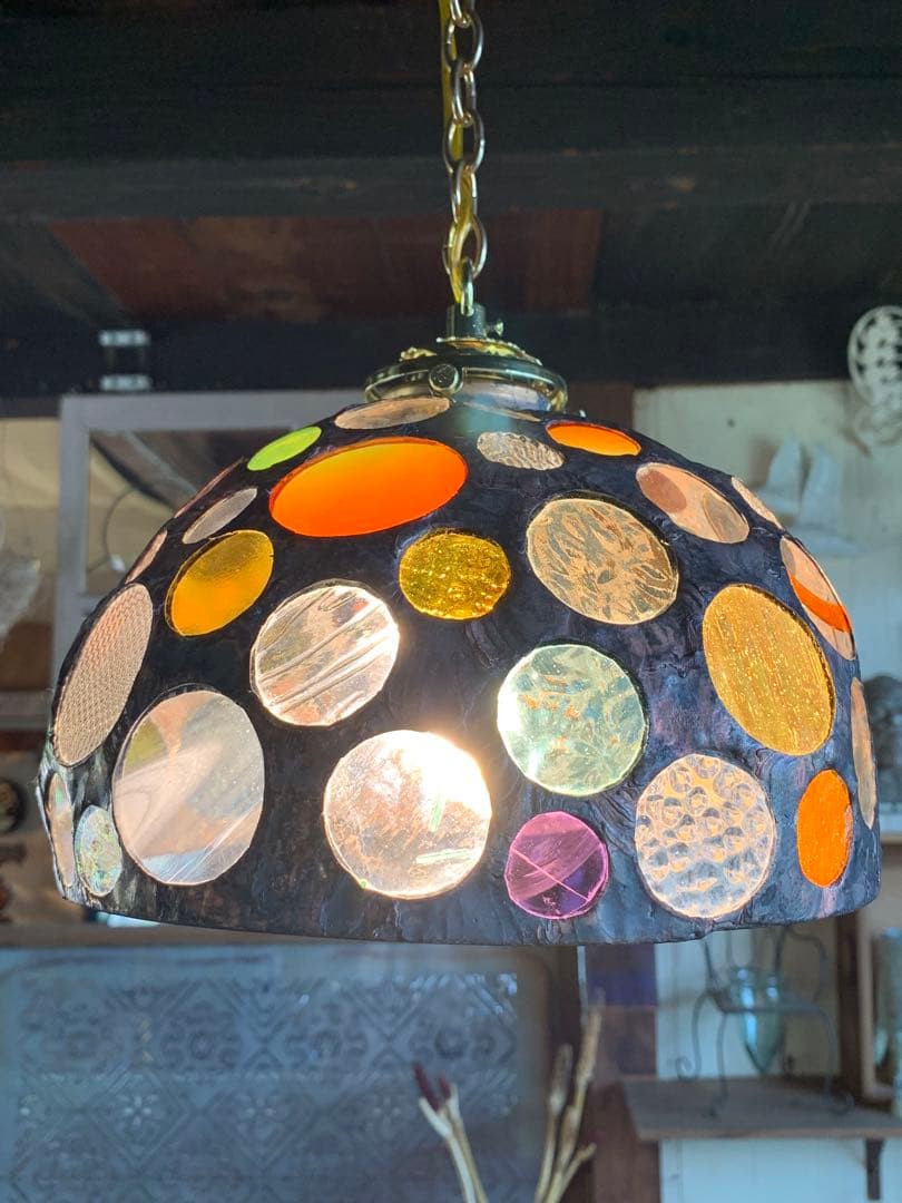 ステンドグラスランプ　ガラスランプ　ひっかけシーリングライト