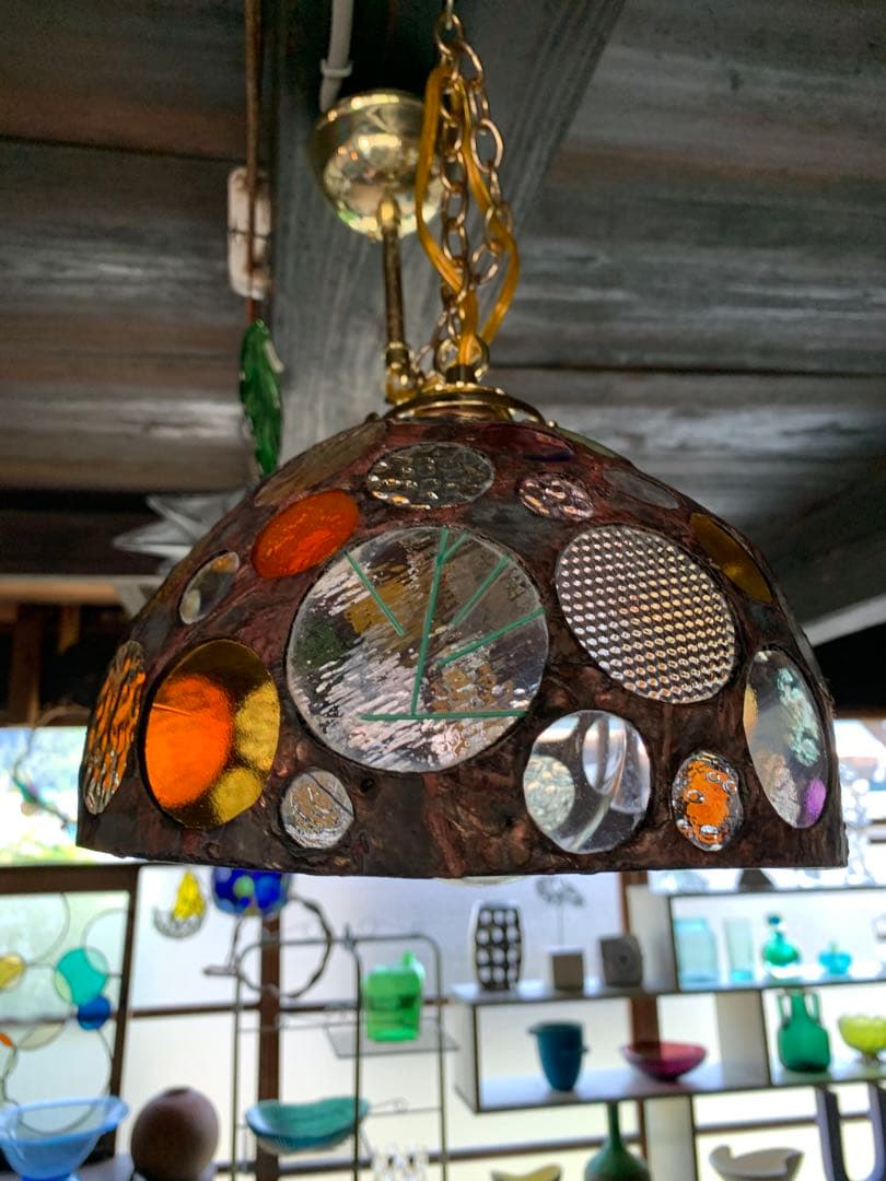 ステンドグラスランプ　ガラスランプ　ひっかけシーリングライト