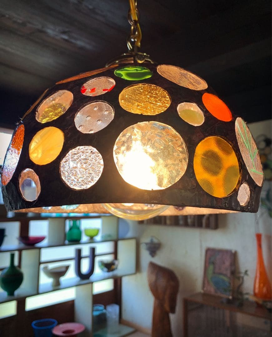 ステンドグラスランプ　ガラスランプ　ひっかけシーリングライト