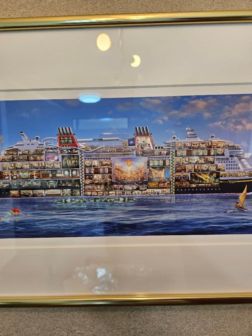 ディズニークルーズ船　Wish号の絵