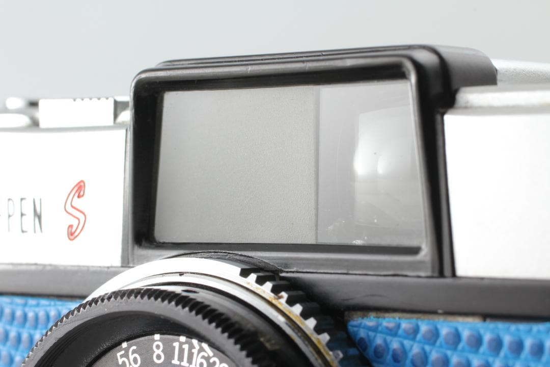 【整備済　美品】ブルー　OLYMPUS PEN S　ハーフカメラ #1358
