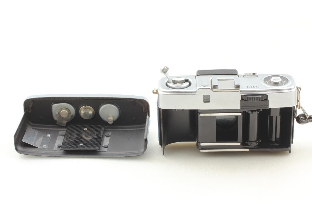 【整備済　美品】ブルー　OLYMPUS PEN S　ハーフカメラ #1358