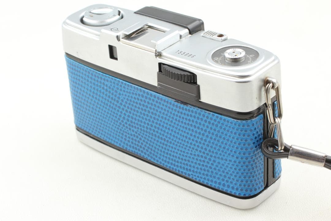 【整備済　美品】ブルー　OLYMPUS PEN S　ハーフカメラ #1358