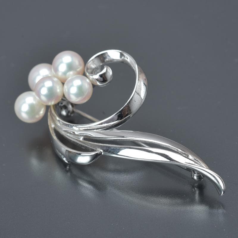 美品◇ミキモト あこや真珠 ブローチ パール6.8mm 6.8g 全長5.1cm
