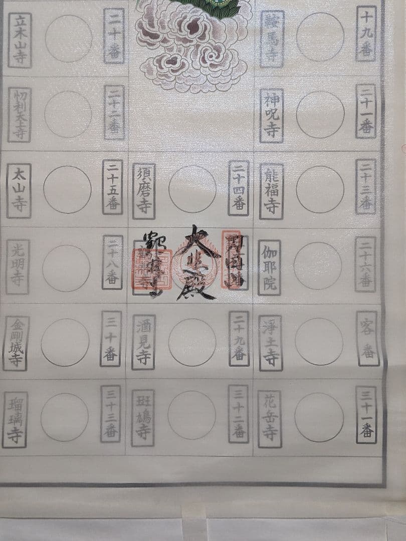 新西国霊場御印譜　三十三ヶ所霊場巡り観音霊場　　観音菩薩 掛軸 　トンナ仏宝堂
