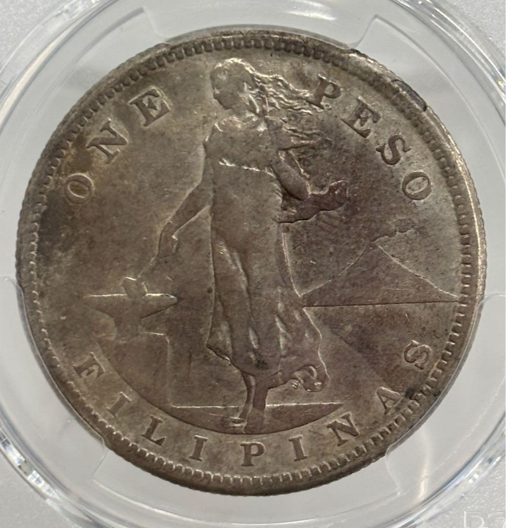 1907-S 年 アメリカ領フィリピン女性立像 火山 乙女 PCGS鑑定