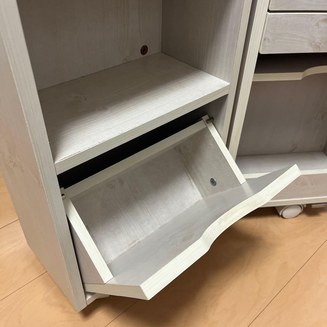 コスメワゴン キャスター付き ホワイト