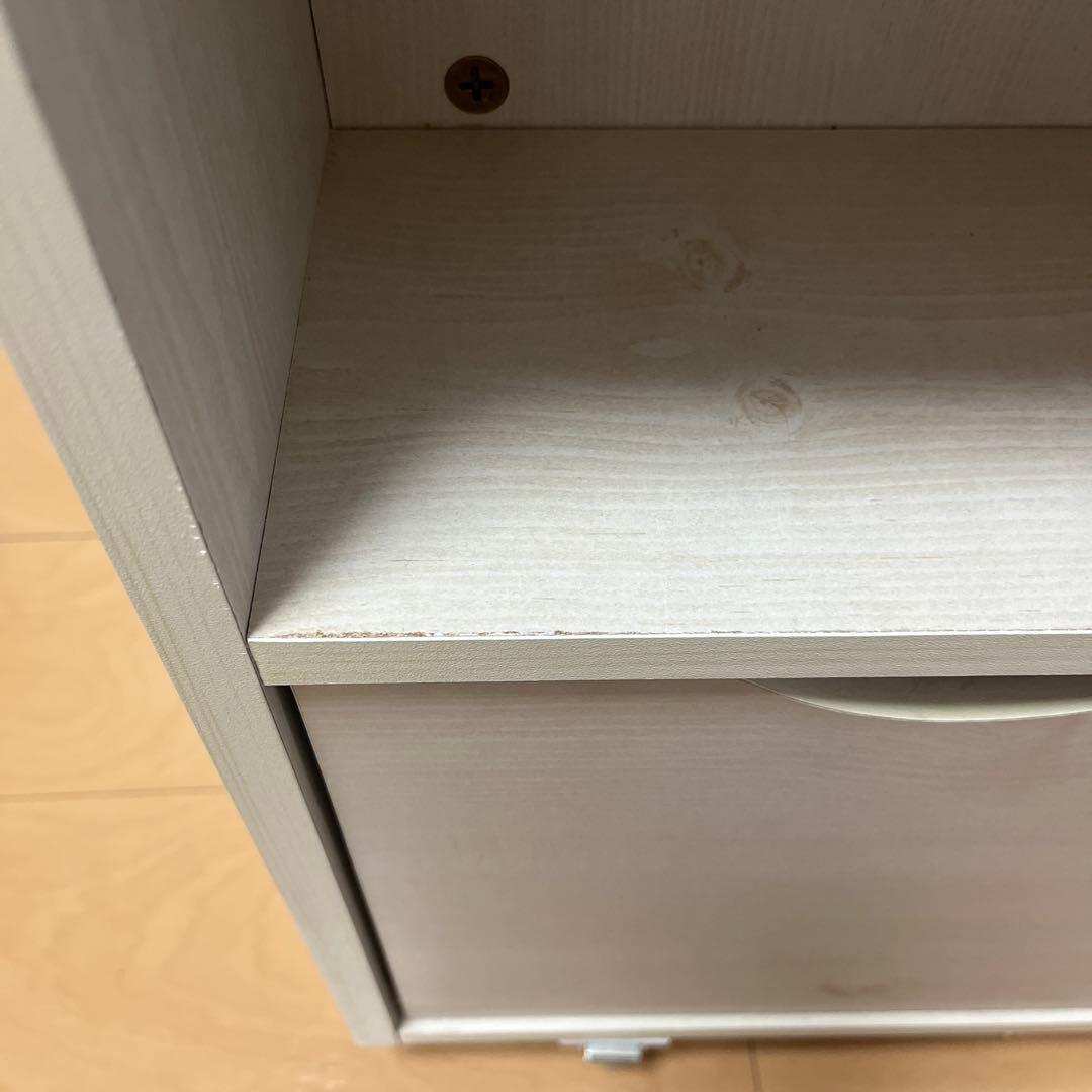 コスメワゴン キャスター付き ホワイト