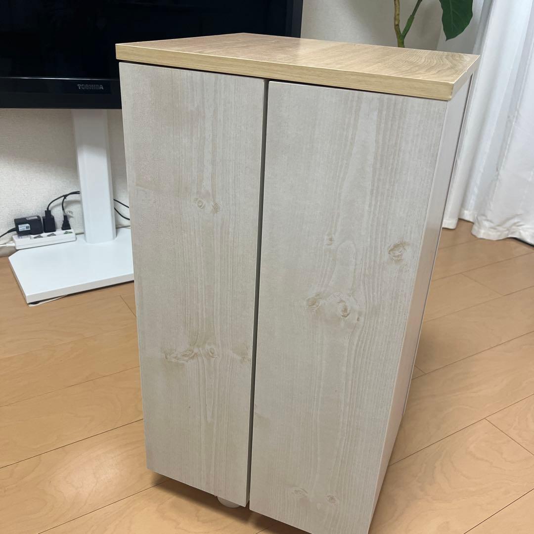 コスメワゴン キャスター付き ホワイト