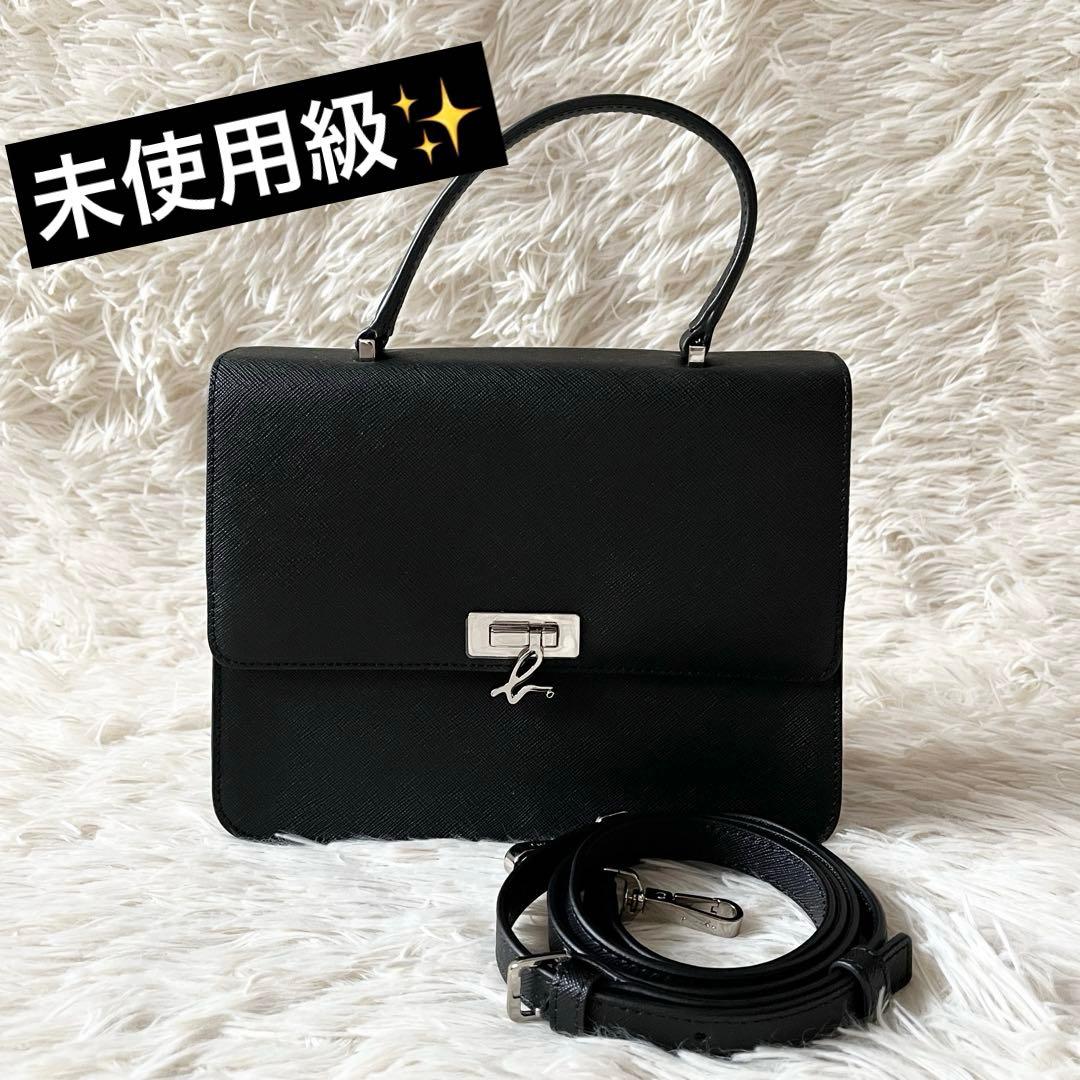 未使用級✨アニエスベー 2Wayハンドバッグ サフィアーノレザー
