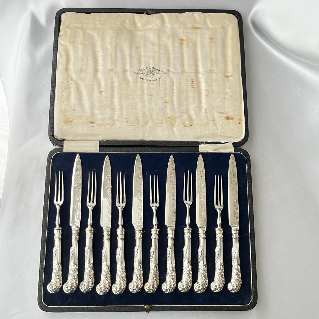 【Hamilton Laidlaw & Co 】アールヌーボー ナイフ/フォーク