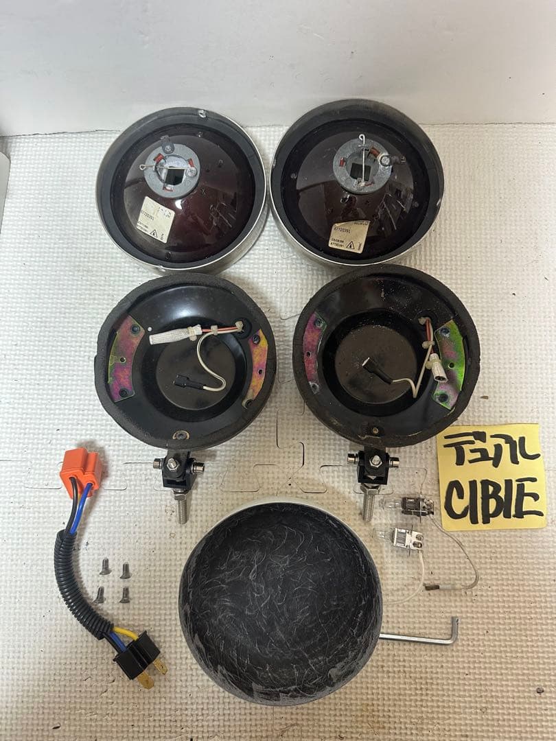 当時物デュアルカウル用CIBIEフォグランプ/ライトカバー付シビエ