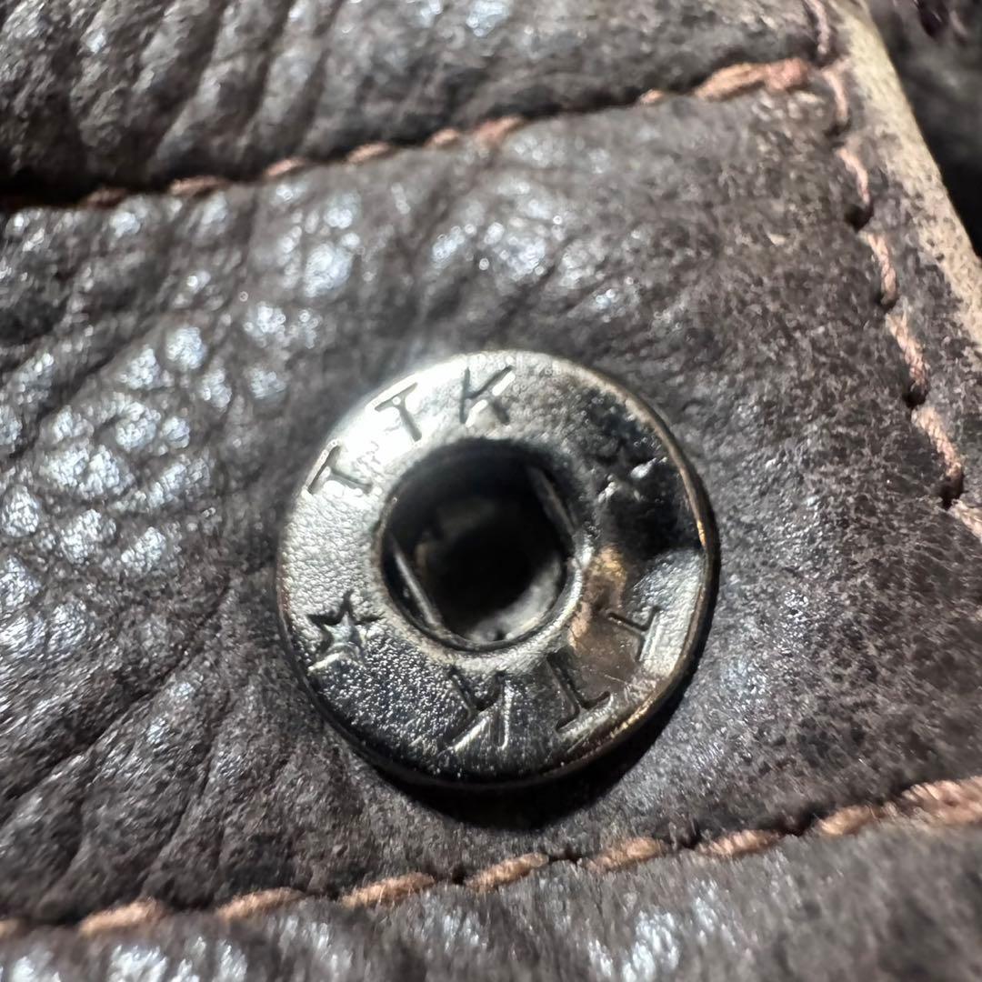 90s レザージャケット フェード シングルライダース 襟付き 肉厚 フェード