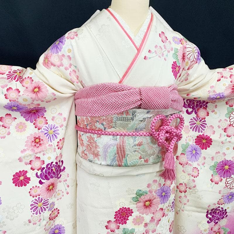 503z21☆人気色！山本寛斎 振袖 刺繍 金彩 地紋☆美品 成人式 結婚式