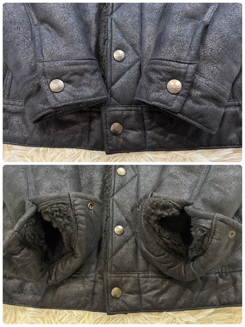 【美品】リー シップスジェットブルー別注 フェイクムートン ストームライダー S