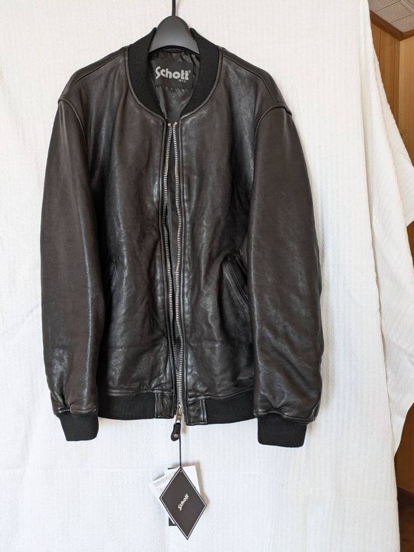 Schott ショット レザー ジャケット MA-1 バワリー 羊革 ラム