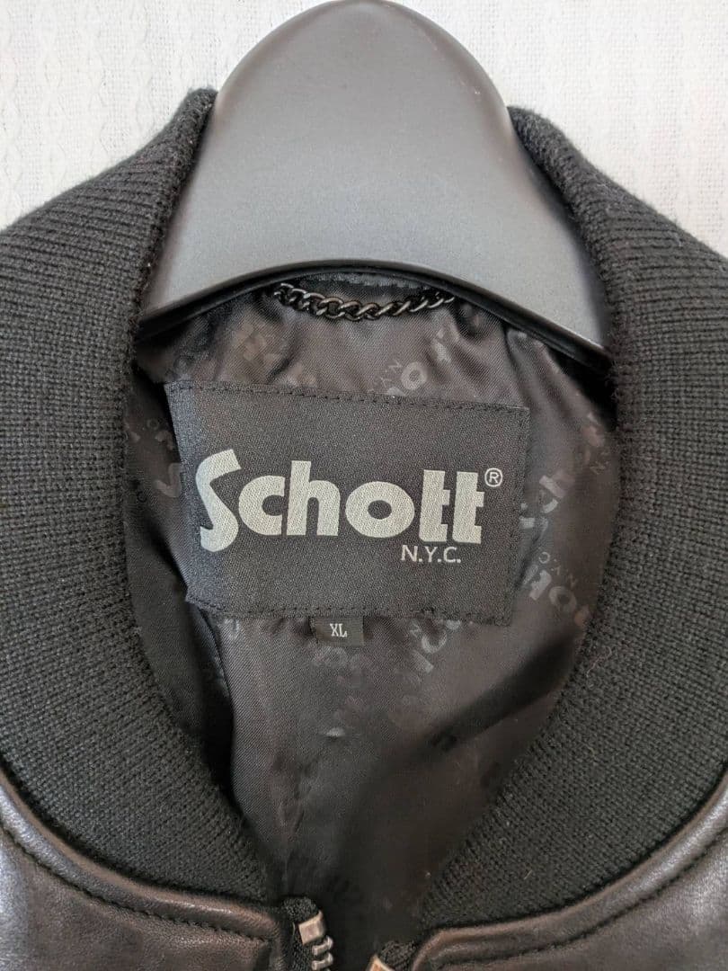 Schott ショット レザー ジャケット MA-1 バワリー 羊革 ラム