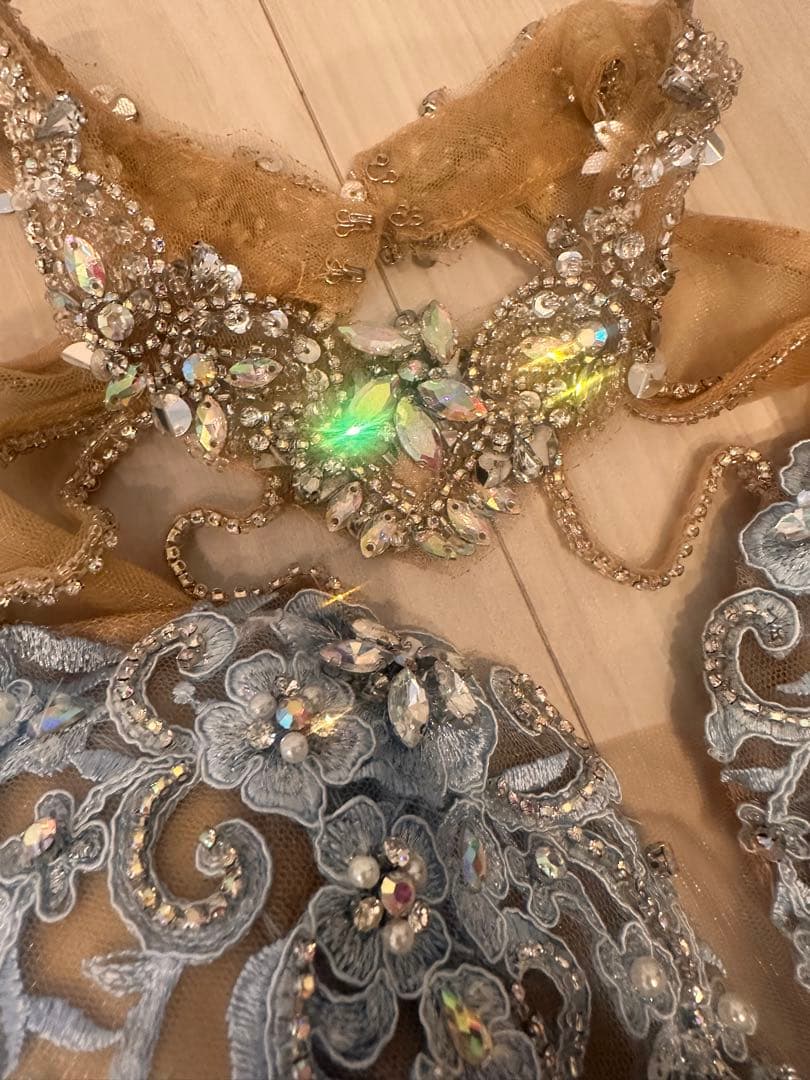 水色刺繍タイトドレス sugar AngelR