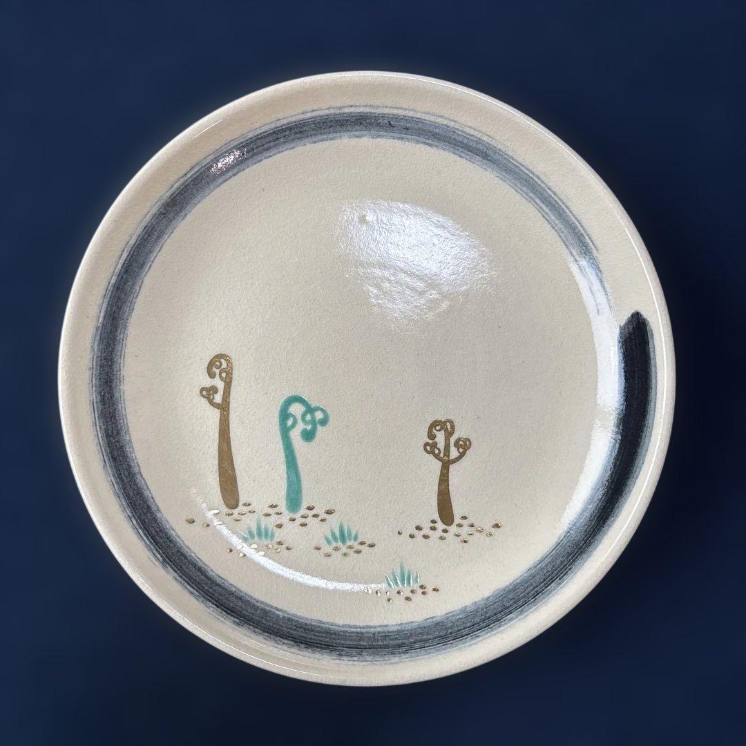 永楽善五郎　即全　仁清写　わらび　銘々皿5客