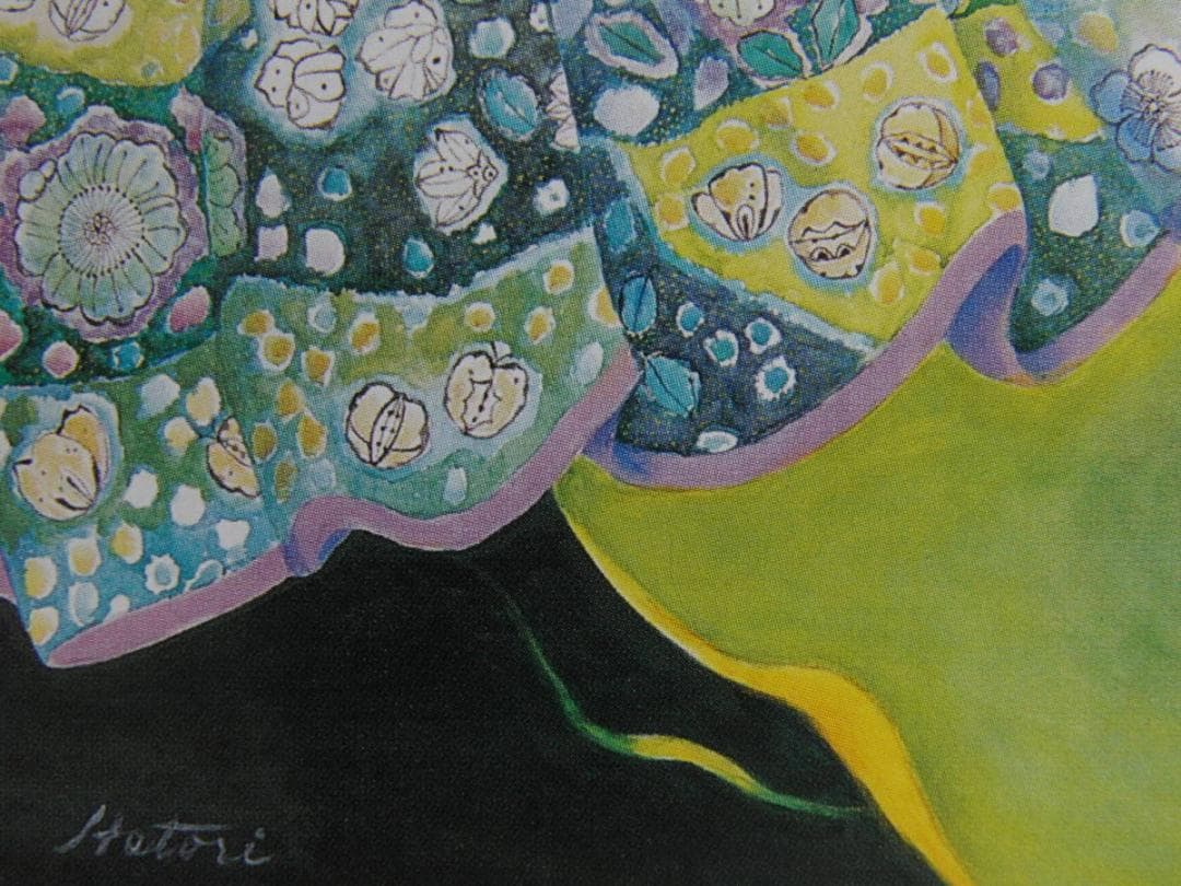 阿美代子、【蓮】、希少な額装用画集より、新品額装付、状態良好