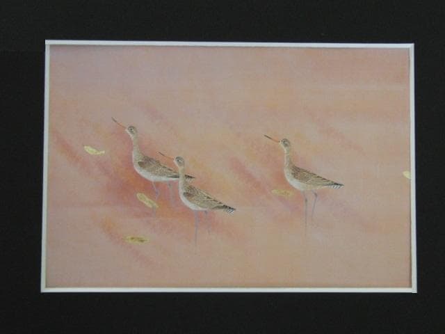 上村淳之、【秋信】、希少な額装用画集より、新品額装付