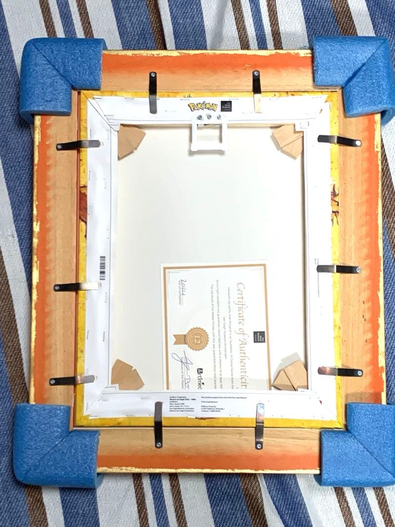 未使用　ゴッホ　キマワリ　キャンバスアート　金枠　Sサイズ