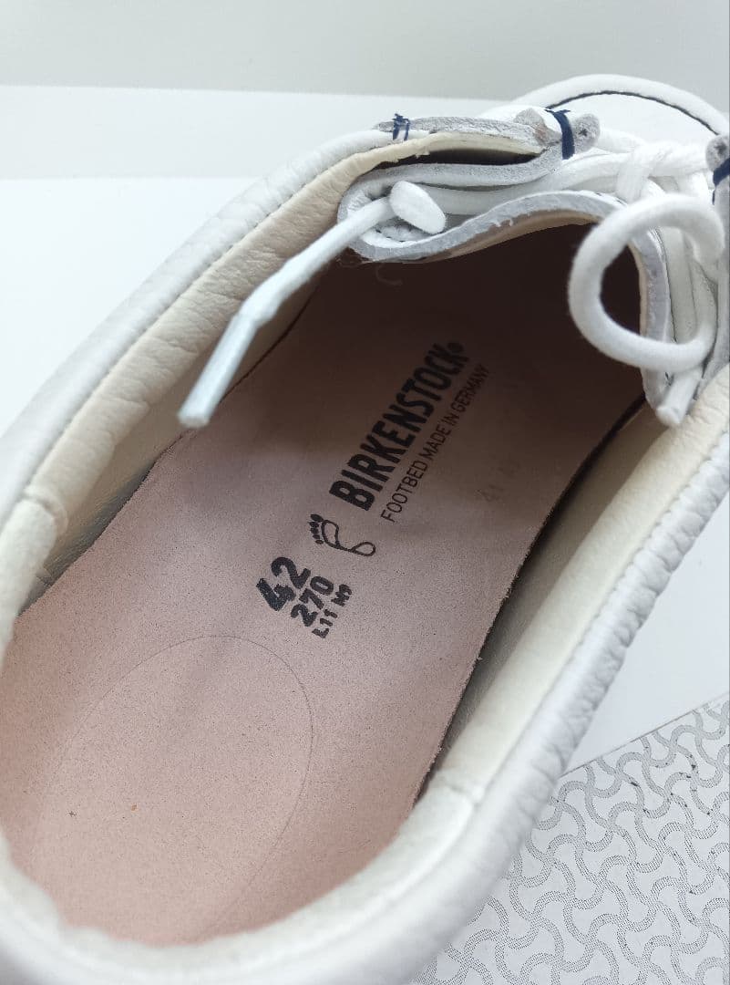 モ*ん様 新品ビルケンシュトックパサディナ白ホワイトレザー本革42