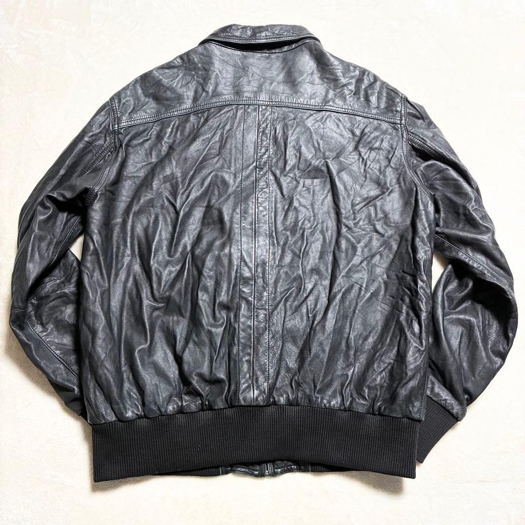 【状態良好】Levi's☆レザージャケット☆羊革☆ブラック☆XXLサイズ☆大きめ