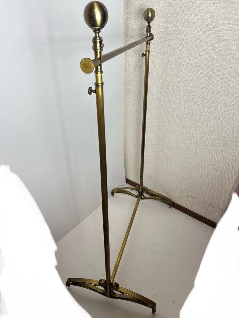 ① アンティーク　ゴールド　ハンガーラック デコラタイプ　幅90cm