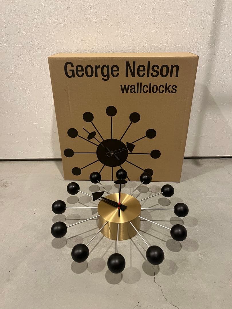 専用ジョージネルソン　ボールクロック　黒　真鍮