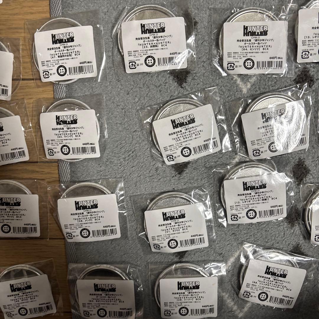 貴重　受注品　ハンターハンター　オールスター缶バッジ　まとめ売り